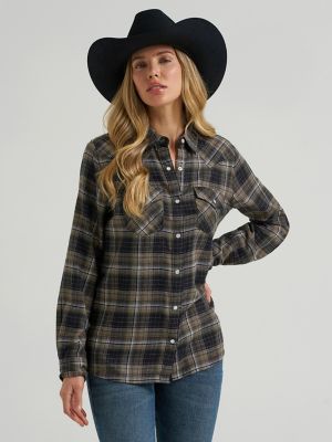 Women's Wrangler Retro&reg; Essential Flannel Snap Shirt