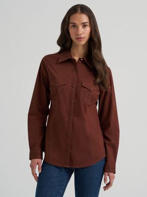 Women's Wrangler Sierra Western Slim Snap Shirt