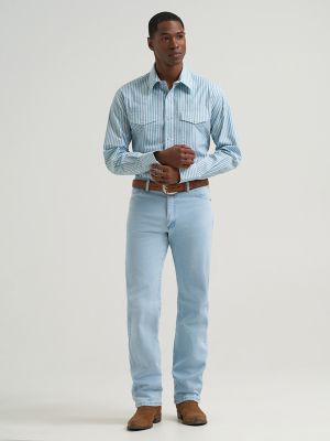 Men's Wrinkle Resist Long Sleeve Western Snap Stripe Shirt in Dusty Stripe alternative view