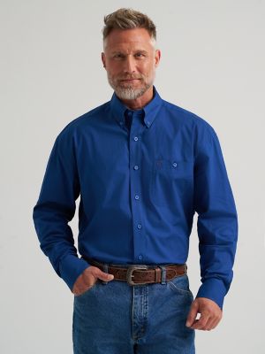 Wrangler® George Strait™ Solid One Pocket Button Down Shirt