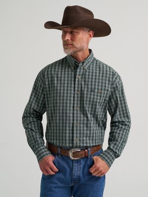 Wrangler® George Strait™ Long Sleeve Button Down One Pocket Shirt