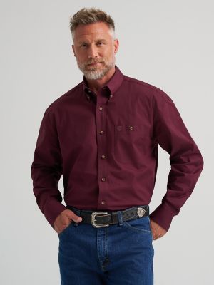 Wrangler® George Strait™ Solid One Pocket Button Down Shirt