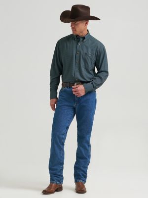 Wrangler&reg; George Strait&trade; Performance Button Down Shirt in Dark Forest alternative view