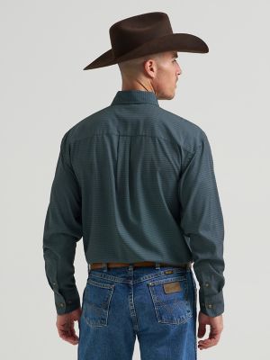 Wrangler&reg; George Strait&trade; Performance Button Down Shirt in Dark Forest alternative view 2