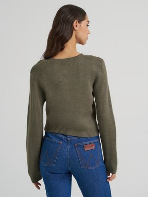 Women's Wrangler Stay A While Sweater in Horseshoe Green
