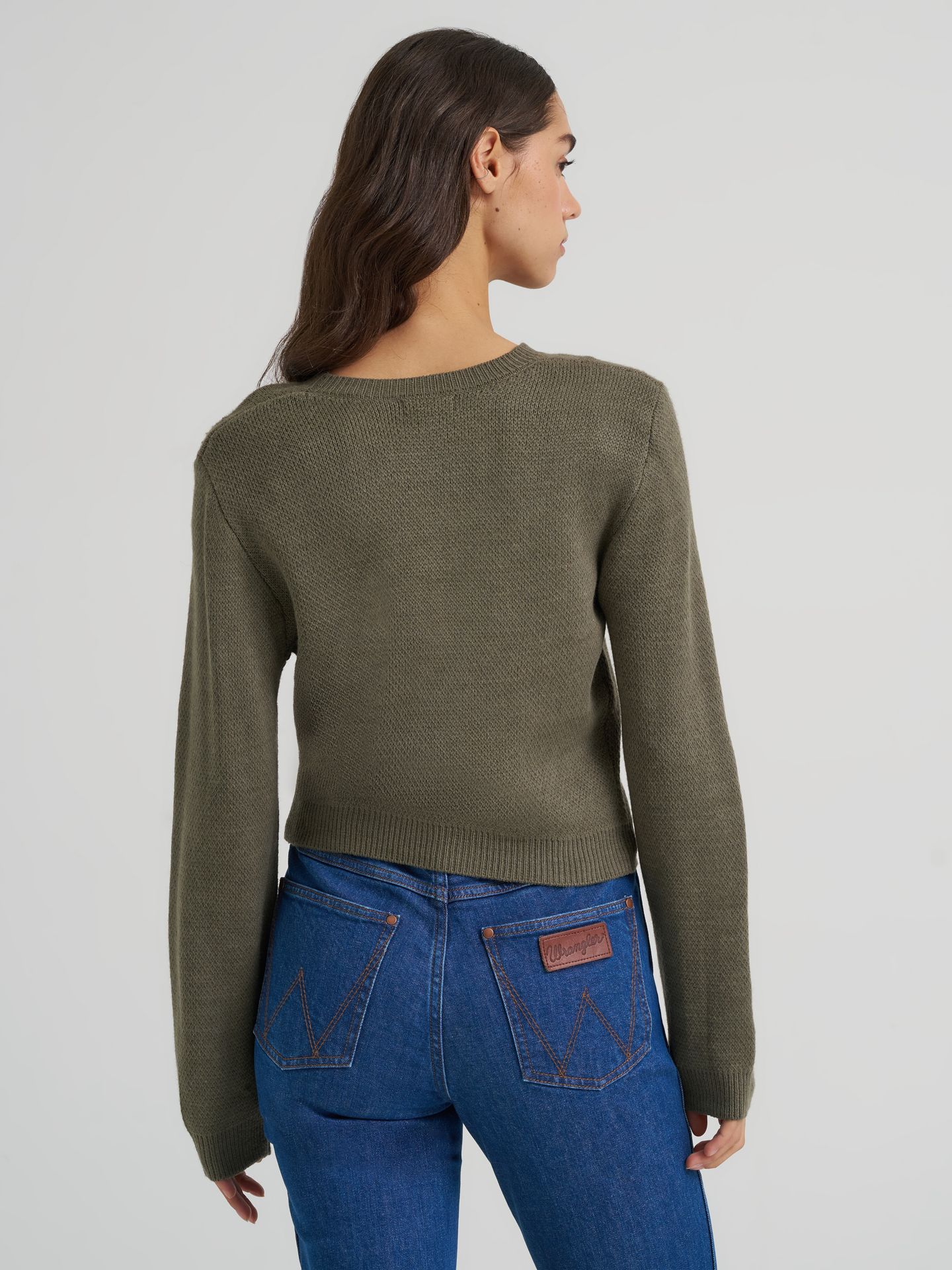 Женский свитер Wrangler Stay A While, цвет: Зелёный — фото 3