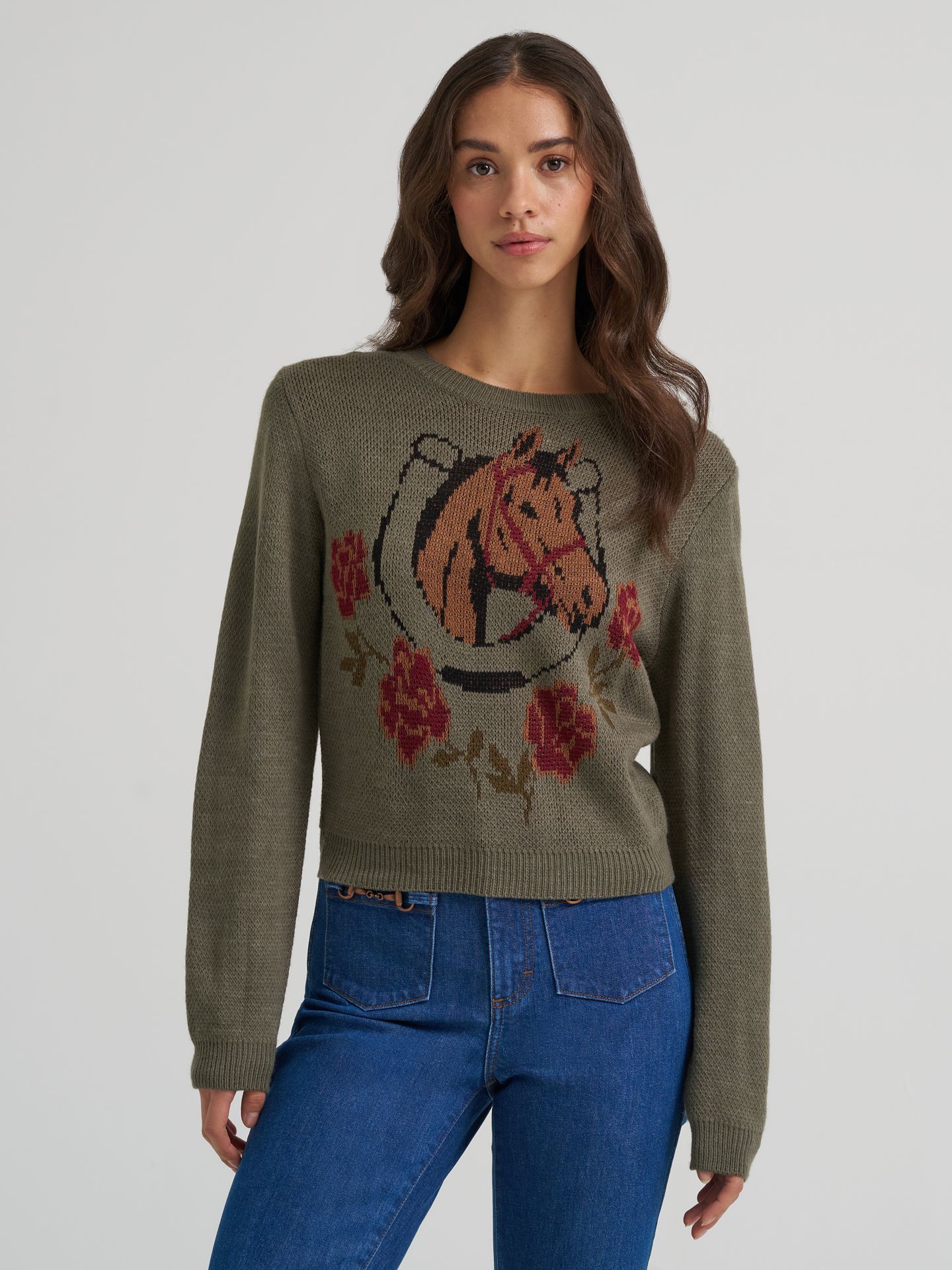 Женский свитер Wrangler Stay A While, цвет: Зелёный — фото 1