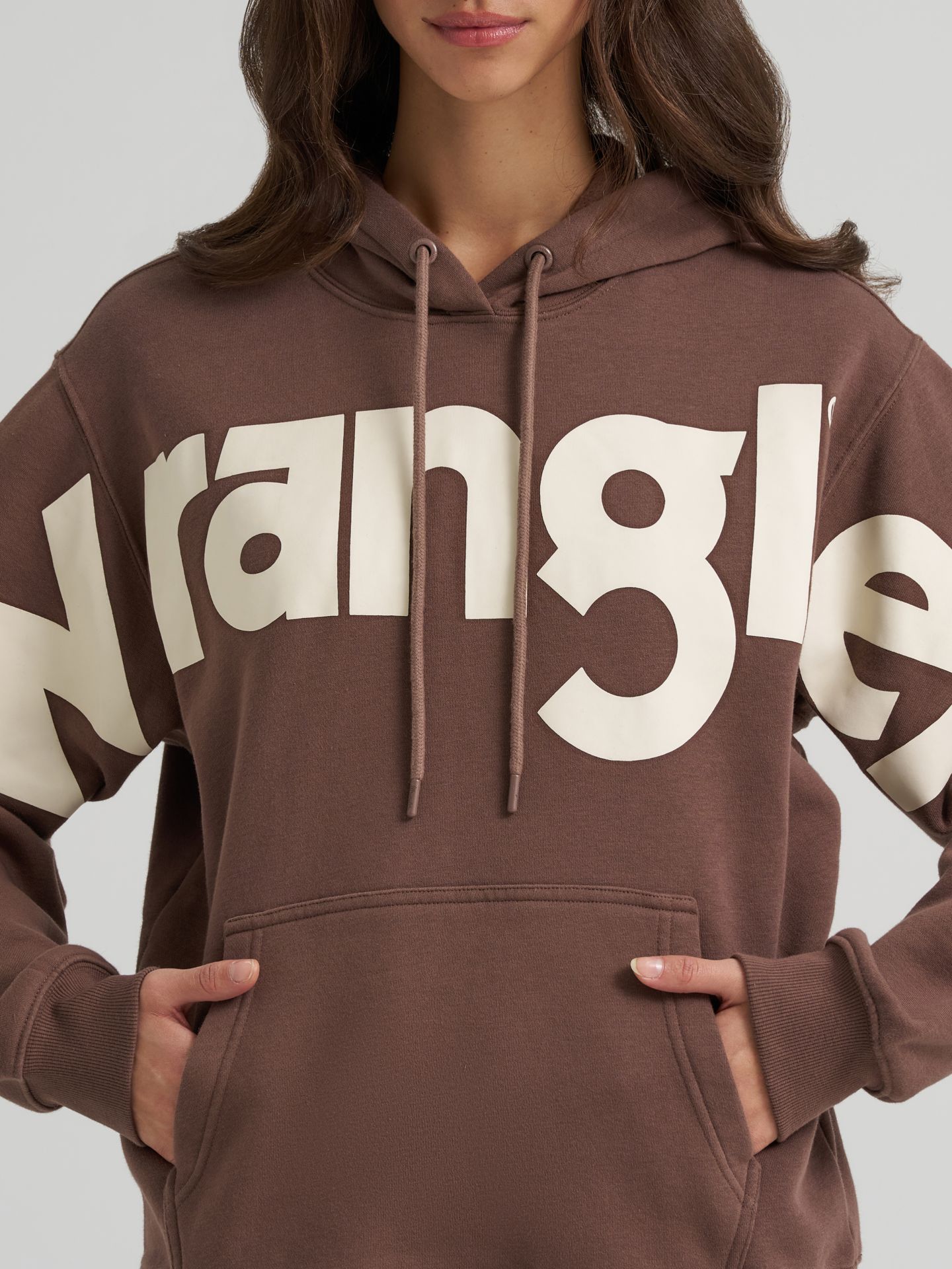 Женское худи Wrangler Wide Open Spaces Logo, цвет: Какао — фото 4