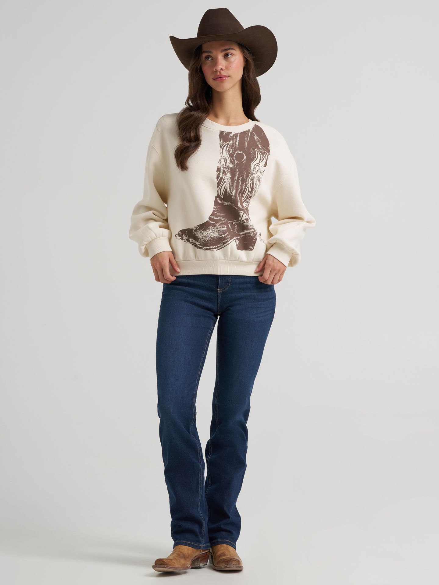 Женские ботинки Wrangler Boot Graphic Pullover, цвет: Кремовый — фото 2