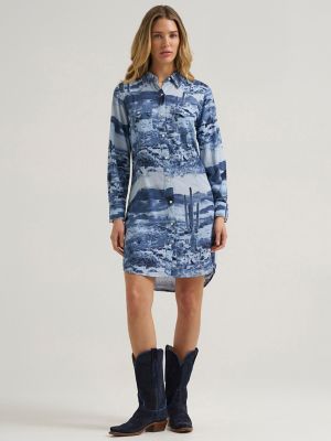 Women's Wrangler Scenic Western Snap Dress