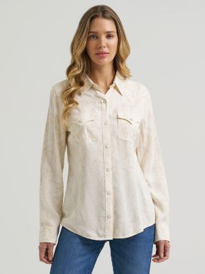 Women’s Wrangler Statement Sierra Western Slim Snap Shirt