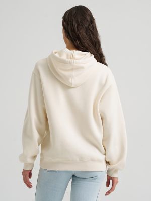 Women&rsquo;s Wrangler Wide Open Spaces Logo Hoodie in Frozen Pond alternative view 2