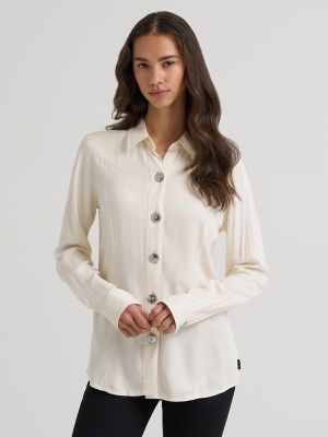 Women's  Slim Concho Button Shirt
