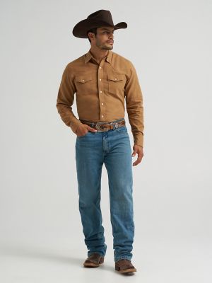 Men's Cody Johnson Two Pocket Western Snap Shirt in Golden Brown