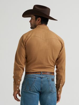 Men's Cody Johnson Two Pocket Western Snap Shirt in Golden Brown