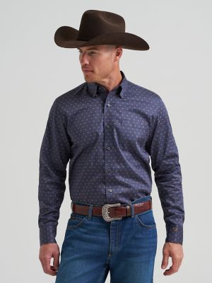 Men's Cody Johnson One Pocket Button Down Shirt in Trail Speckle