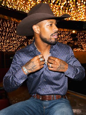 Men's Cody Johnson One Pocket Button Down Shirt in Trail Speckle