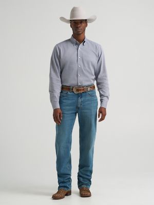 Men's Cody Johnson One Pocket Button Down Shirt in Crosscut Grey