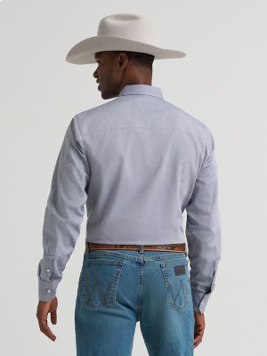 Men's Cody Johnson One Pocket Button Down Shirt in Crosscut Grey