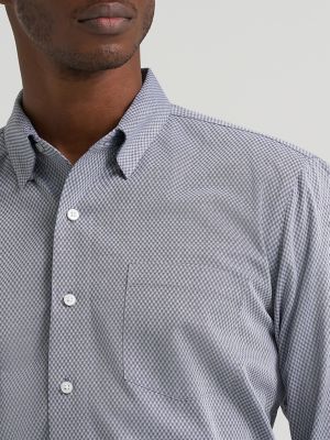Men's Cody Johnson One Pocket Button Down Shirt in Crosscut Grey