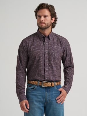 Men's Cody Johnson Performance Button Down Shirt in Navy Floral