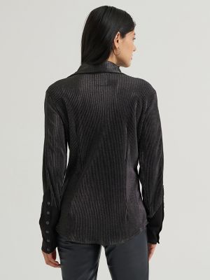 Lainey Wilson X Wrangler Shimmer Lainey Top in Shimmer Night Sky
