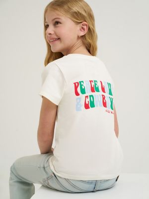 Girl's Lainey Wilson x Wrangler Peace, Love, & Cowboys Graphic Tee in Winter White