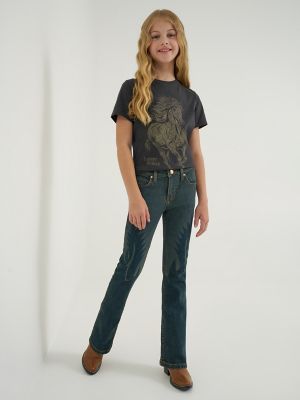 Girl's Lainey Wilson x Wrangler Lasered Boot Huggers in Sandrider