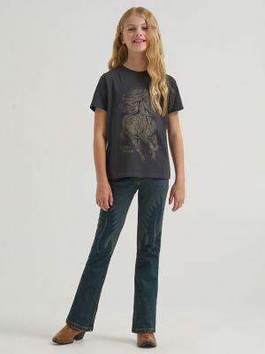 Girl's Lainey Wilson x Wrangler Lasered Boot Huggers in Sandrider