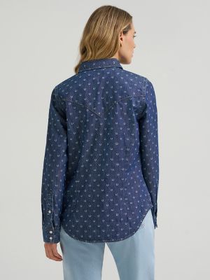 Women's Wrangler Printed Vintage Fit Snap Shirt