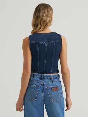 Women's Wrangler Bustier Denim Vest