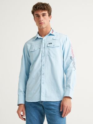 Wrangler&reg; x 250 Years of America Performance Shirt in Cerulean Blue