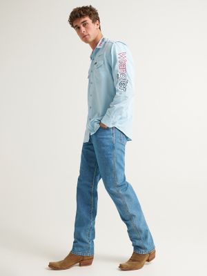 Wrangler&reg; x 250 Years of America Performance Shirt in Cerulean Blue