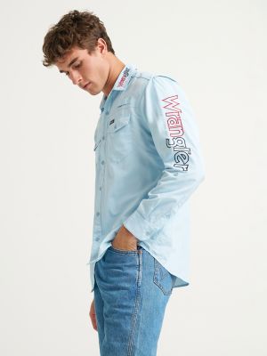 Wrangler&reg; x 250 Years of America Performance Shirt in Cerulean Blue
