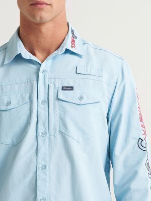 Wrangler&reg; x 250 Years of America Performance Shirt in Cerulean Blue