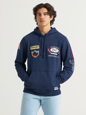 Wrangler&reg; x 250 Years of America Hoodie in Colonial Navy alternative view 3