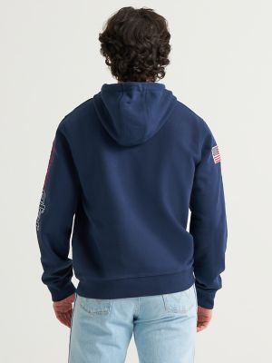 Wrangler&reg; x 250 Years of America Hoodie in Colonial Navy alternative view 4
