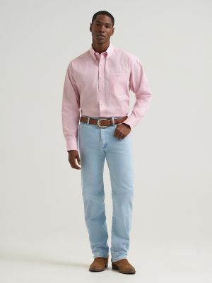 Men's Wrangler Bucking Cancer Button Down Shirt