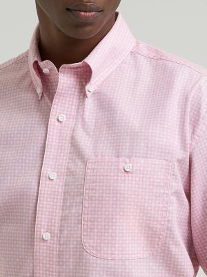 Men's Wrangler Bucking Cancer Button Down Shirt