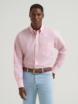Men's Wrangler Bucking Cancer Button Down Shirt