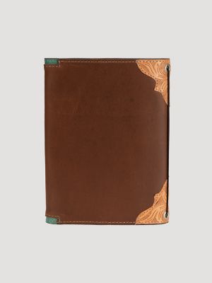 Women's Tooled Contrast Leather Journal:Cognac:One Size alternative view 2