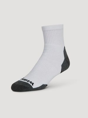 Mens Everyday Cotton Quarter Sock 12 Pack:White:One Size alternative view
