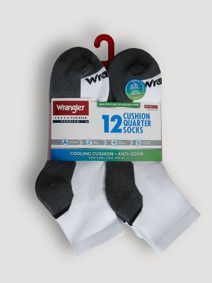 Mens Everyday Cotton Quarter Sock 12 Pack:White:One Size alternative view 4