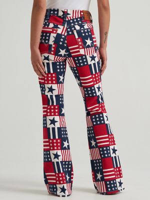 Wrangler&reg; x 250 Years of America Retro Bailey Flare Print Jean