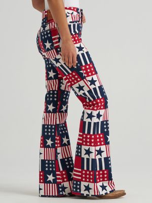Wrangler&reg; x 250 Years of America Retro Bailey Flare Print Jean