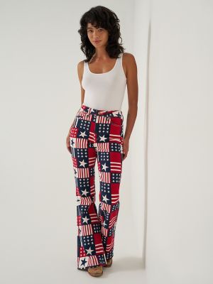 Wrangler&reg; x 250 Years of America Retro Bailey Flare Print Jean