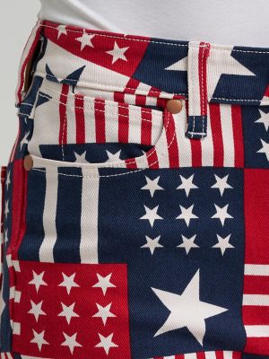Wrangler&reg; x 250 Years of America Retro Bailey Flare Print Jean