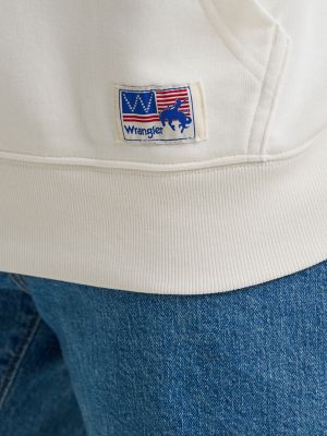 Wrangler&reg; x 250 Years of America Wide Open Spaces Logo Hoodie in White alternative view 7