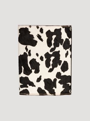 Womens Cow Hair Leather Journal:Black/White:One Size alternative view 2