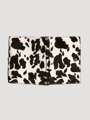 Womens Cow Hair Leather Journal:Black/White:One Size alternative view 3